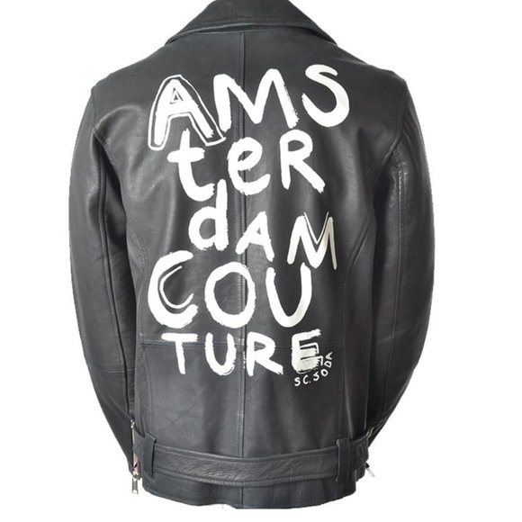 SCOTCH & SODA LEATHER JACKET NWT - Picture 2 of 11